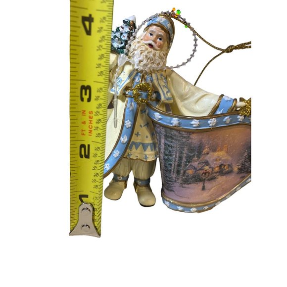 Ashton Drake Thomas Kinkade Frosty Christmas Eve Santa Old World Santas - Picture 11 of 11